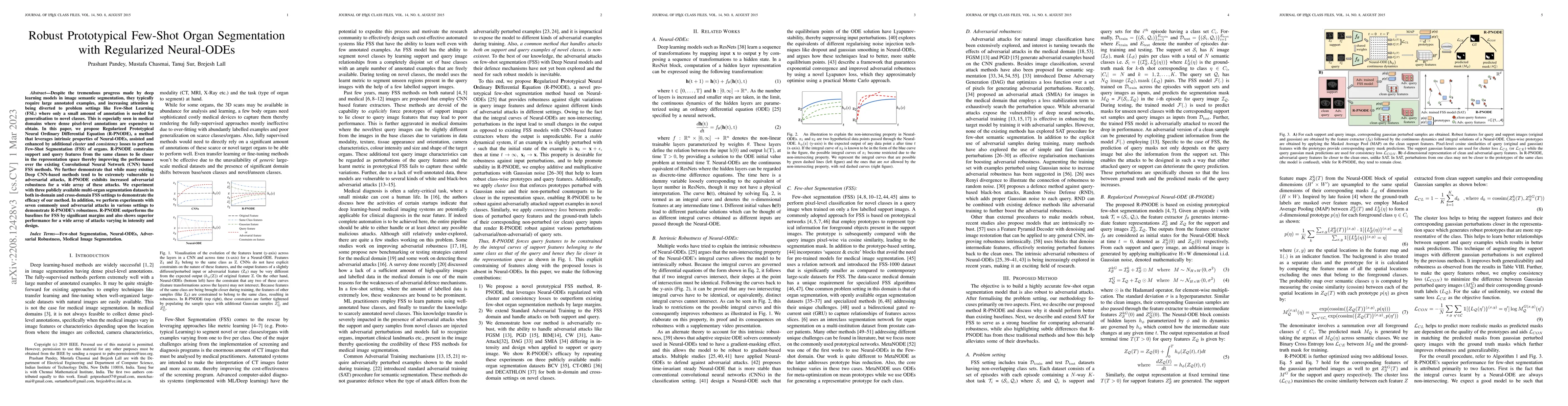 Thumbnail for Robust Prototypical Few-Shot Organ Segmentation with Regularized
  Neural-ODEs