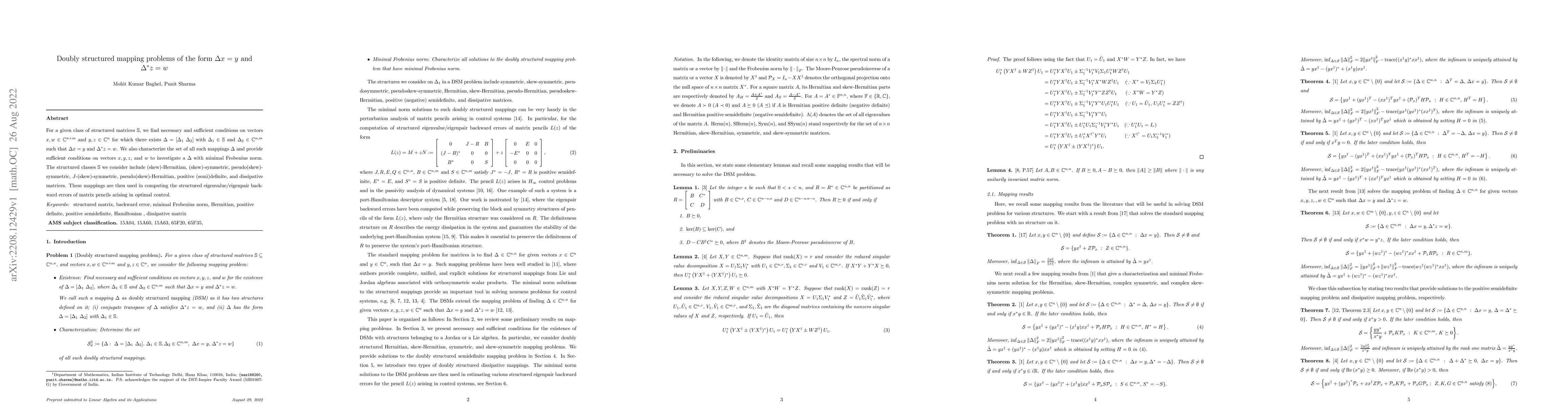 Thumbnail for Doubly structured mapping problems of the form $\Delta x=y$ and
  $\Delta^*z=w$
