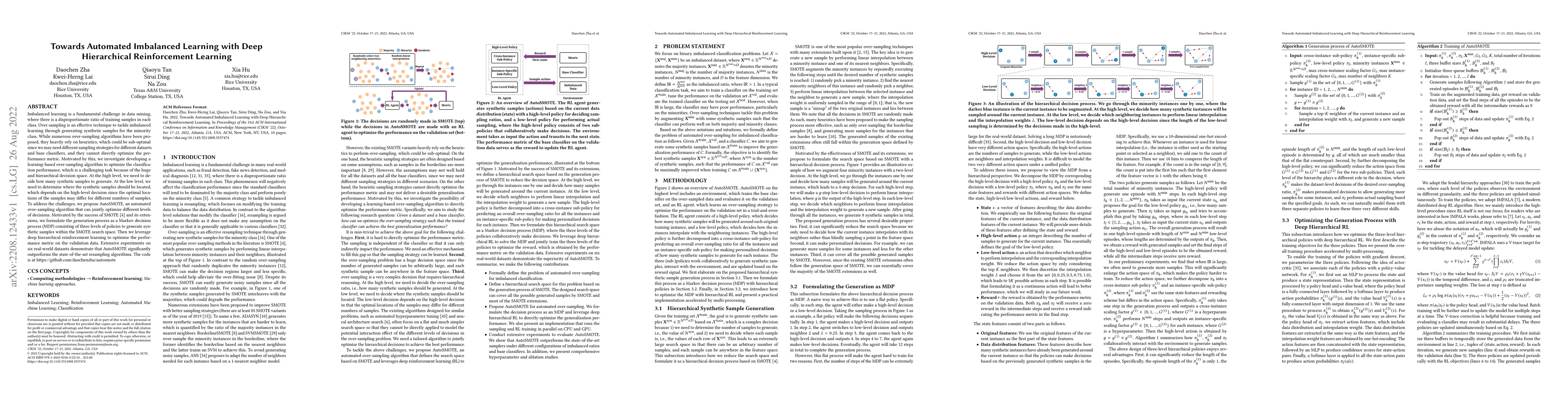 Thumbnail for Towards Automated Imbalanced Learning with Deep Hierarchical
  Reinforcement Learning