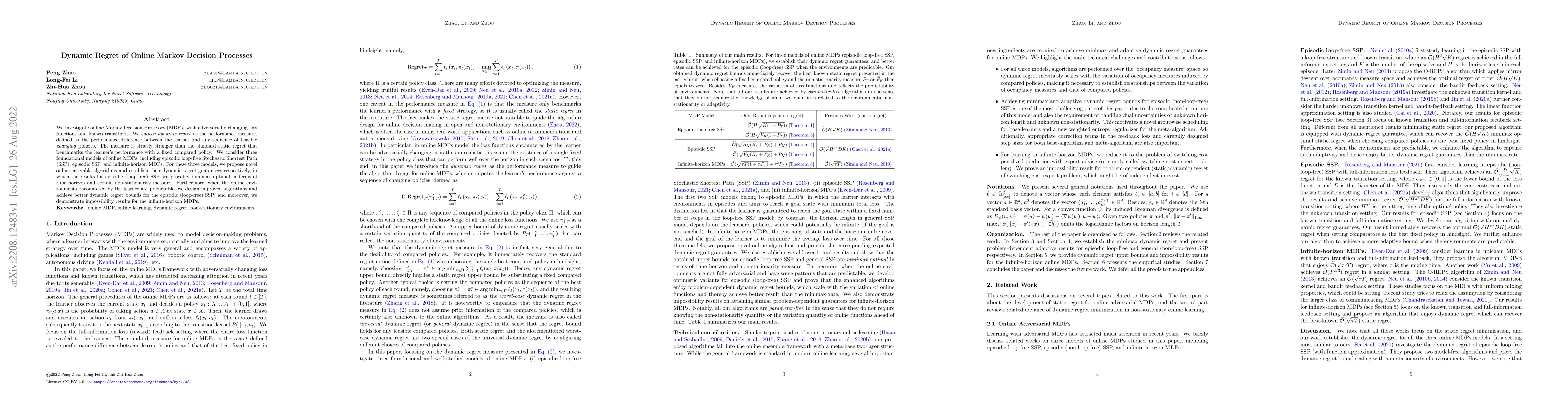 Thumbnail for Dynamic Regret of Online Markov Decision Processes
