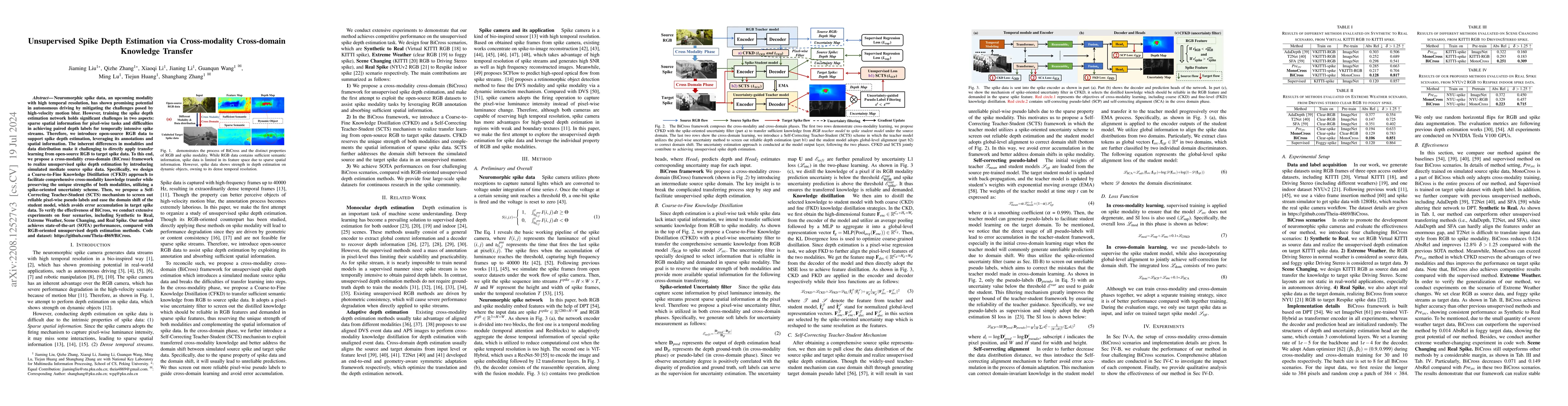 Thumbnail for Unsupervised Spike Depth Estimation via Cross-modality Cross-domain
  Knowledge Transfer