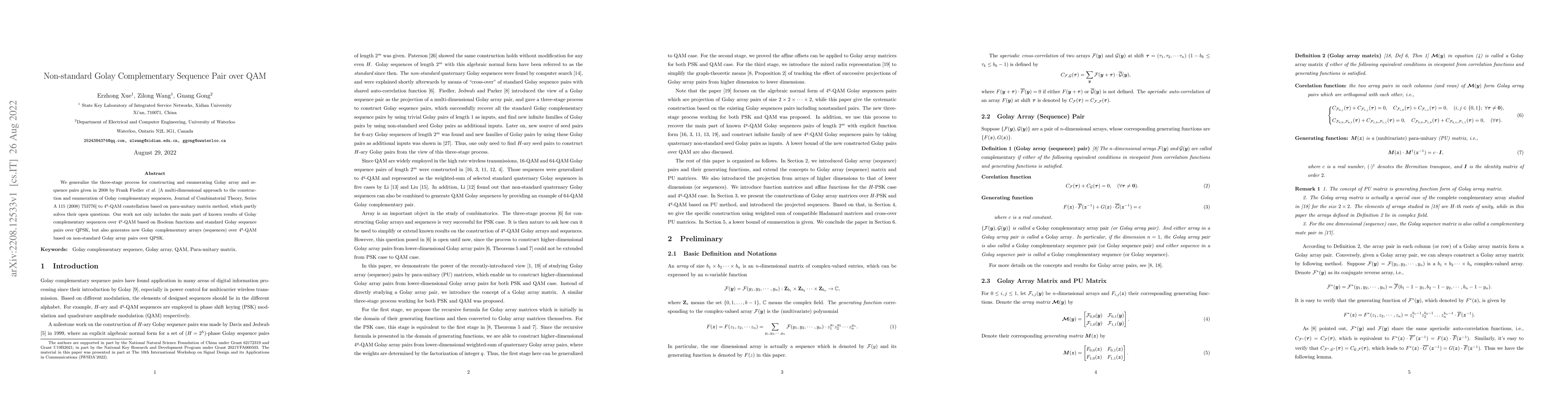 Thumbnail for Non-standard Golay Complementary Sequence Pair over QAM