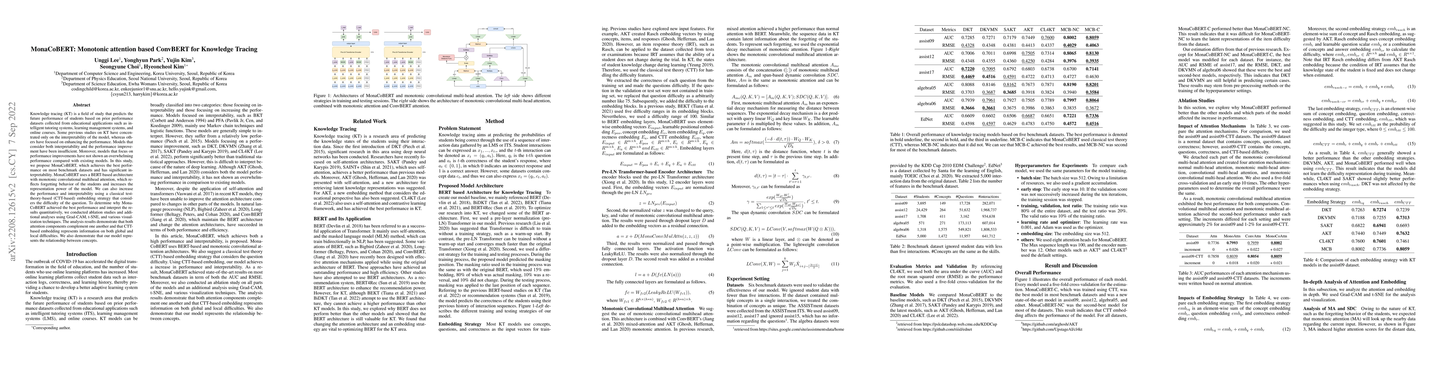 Thumbnail for MonaCoBERT: Monotonic attention based ConvBERT for Knowledge Tracing