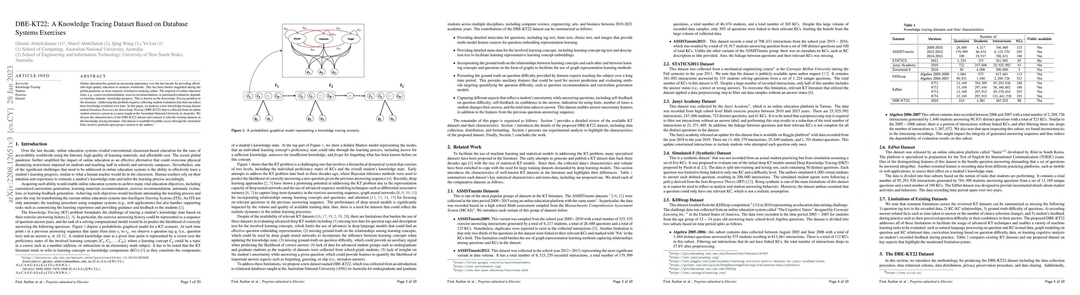 Thumbnail for DBE-KT22: A Knowledge Tracing Dataset Based on Online Student Evaluation
