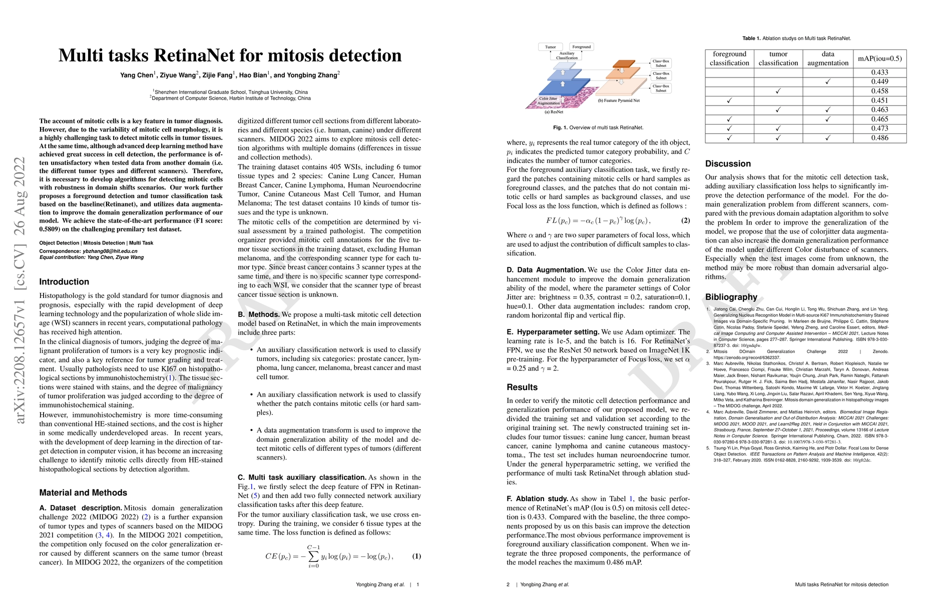 Thumbnail for Multi tasks RetinaNet for mitosis detection