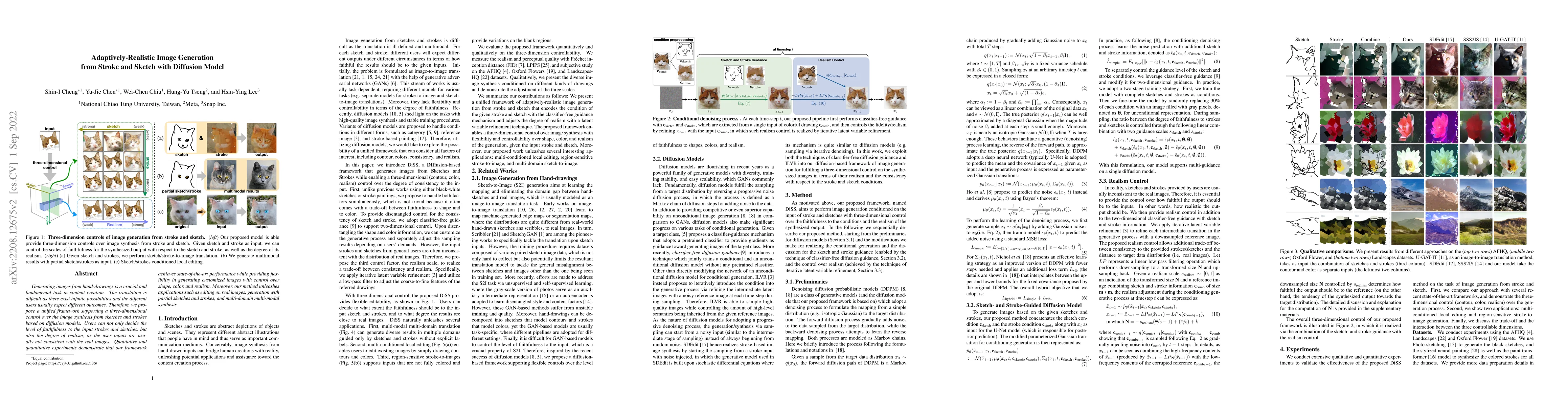 Thumbnail for Adaptively-Realistic Image Generation from Stroke and Sketch with
  Diffusion Model