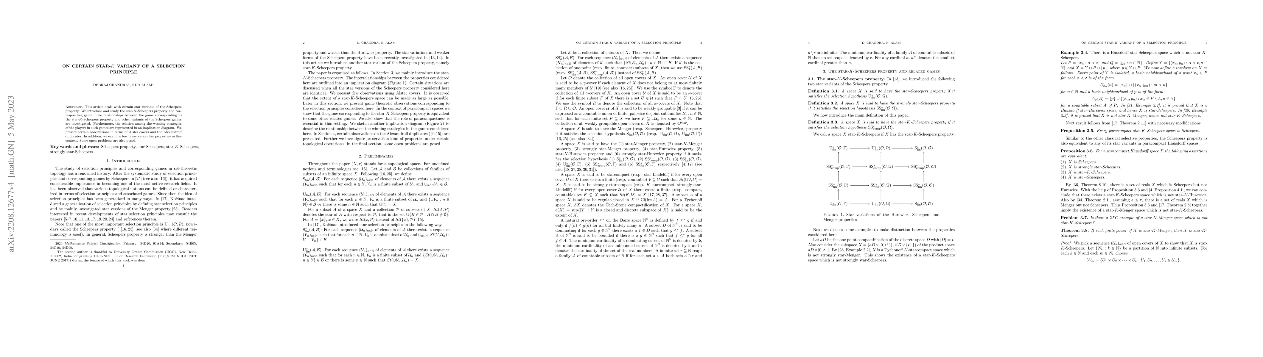 Thumbnail for On certain star-$K$ variant of a selection principle