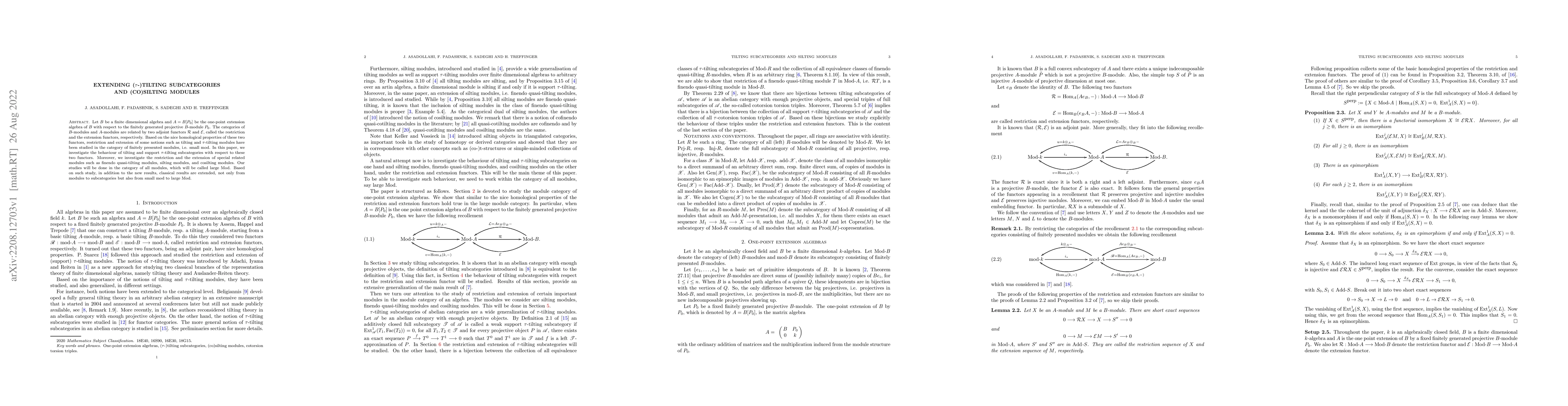 Thumbnail for Extending ($\tau$-)tilting subcategories and (co)silting modules