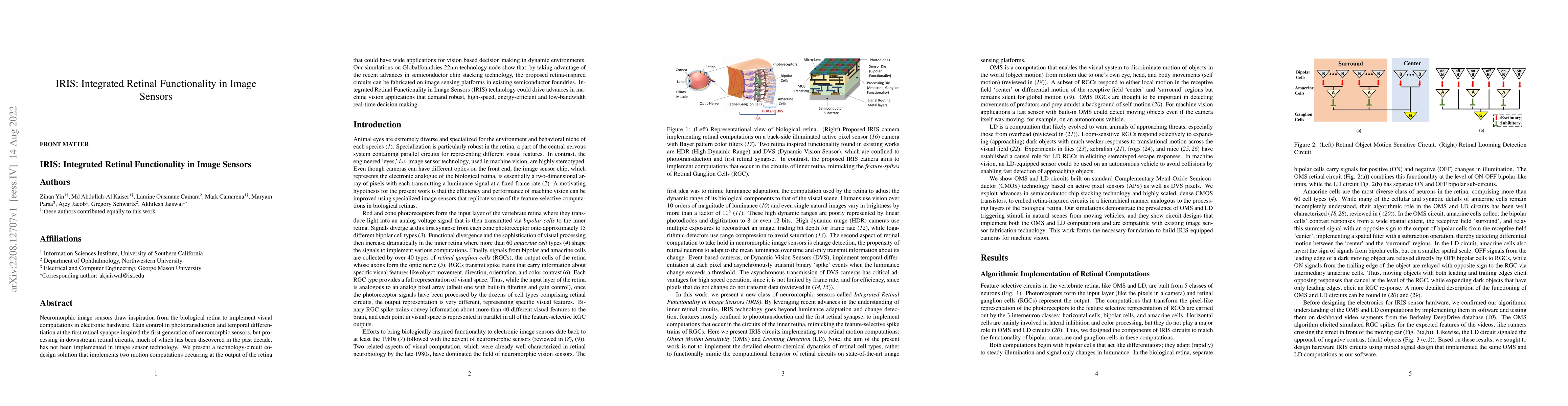 Thumbnail for IRIS: Integrated Retinal Functionality in Image Sensors