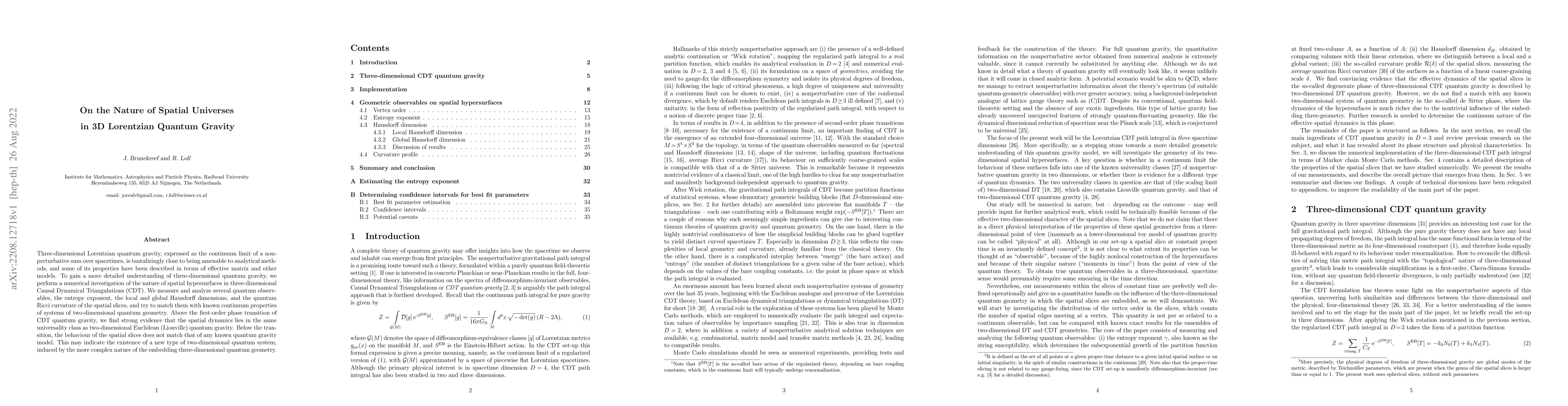 Thumbnail for On the Nature of Spatial Universes in 3D Lorentzian Quantum Gravity