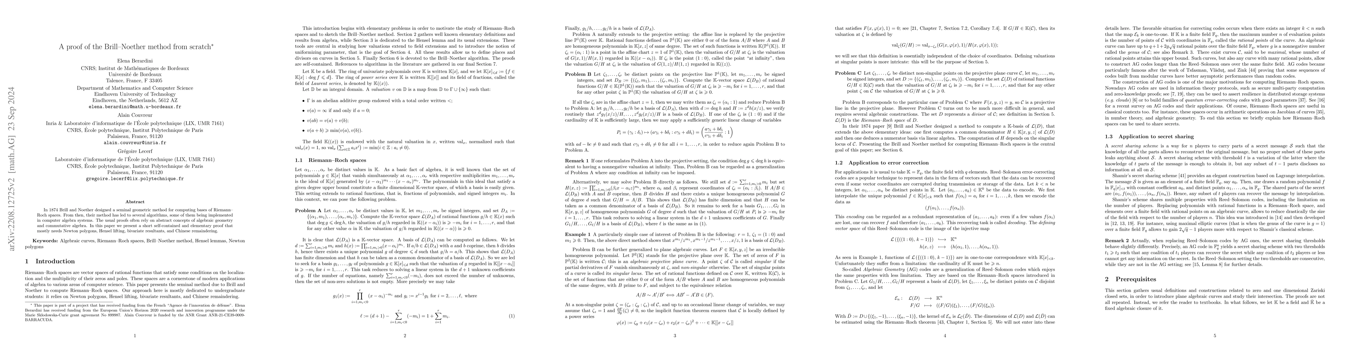 Thumbnail for A proof of the Brill-Noether method from scratch