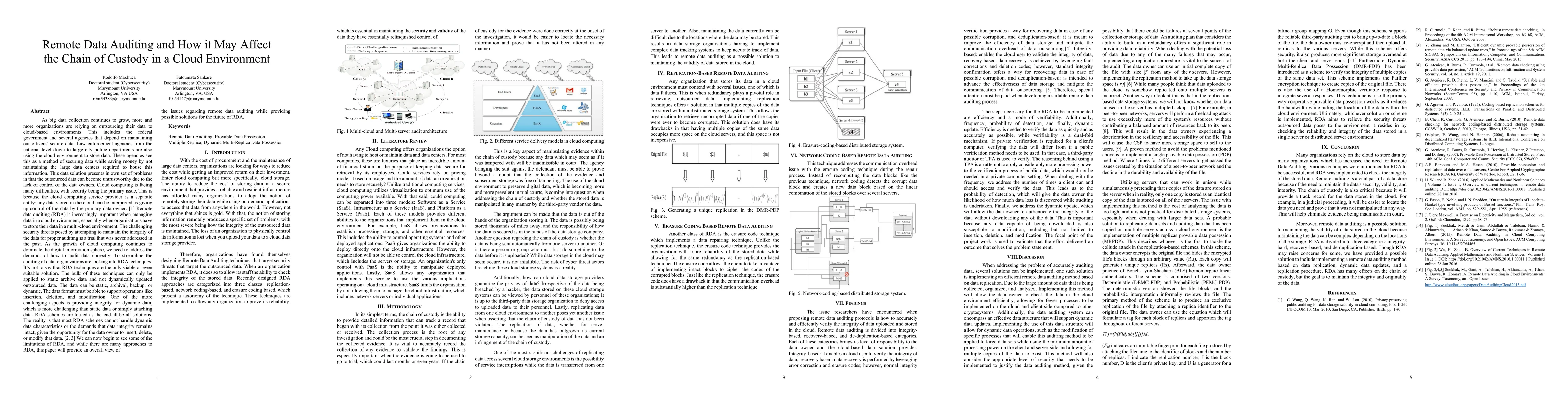Thumbnail for Remote Data Auditing and How it May Affect the Chain of Custody in a
  Cloud Environment