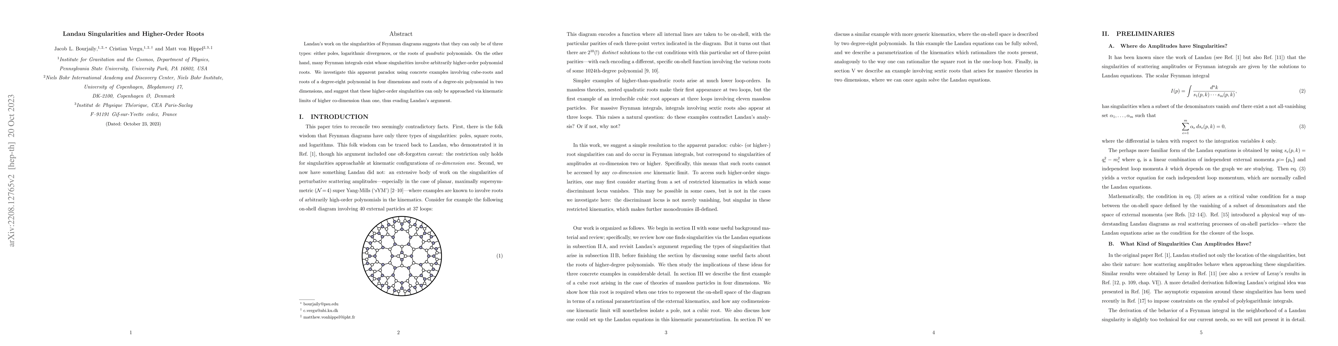 Thumbnail for Landau Singularities and Higher-Order Roots