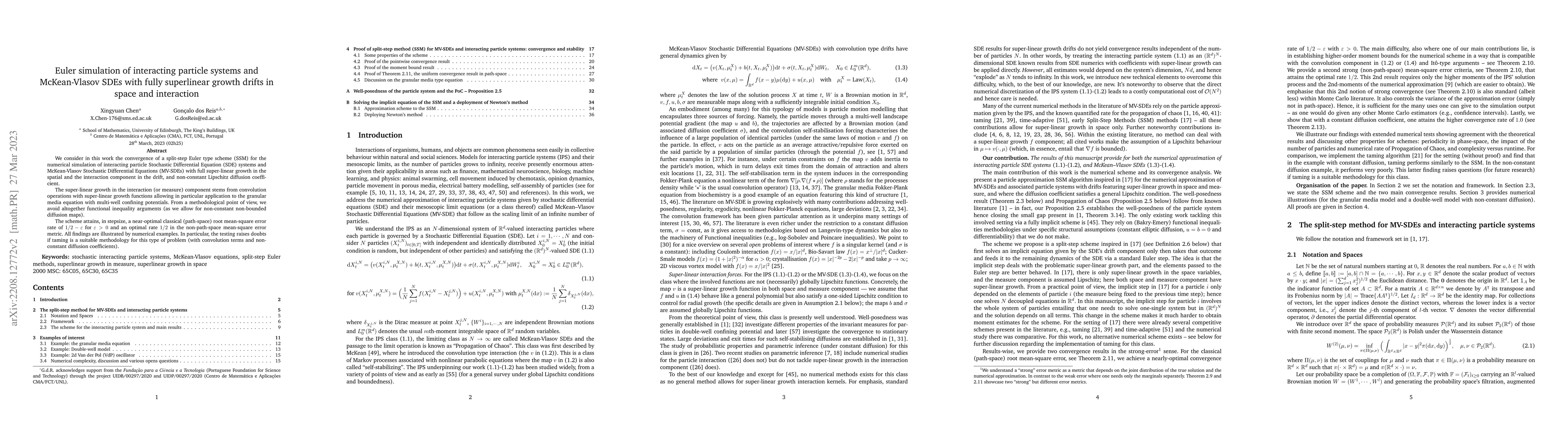 Thumbnail for Euler simulation of interacting particle systems and McKean-Vlasov SDEs
  with fully superlinear growth drifts in space and interaction