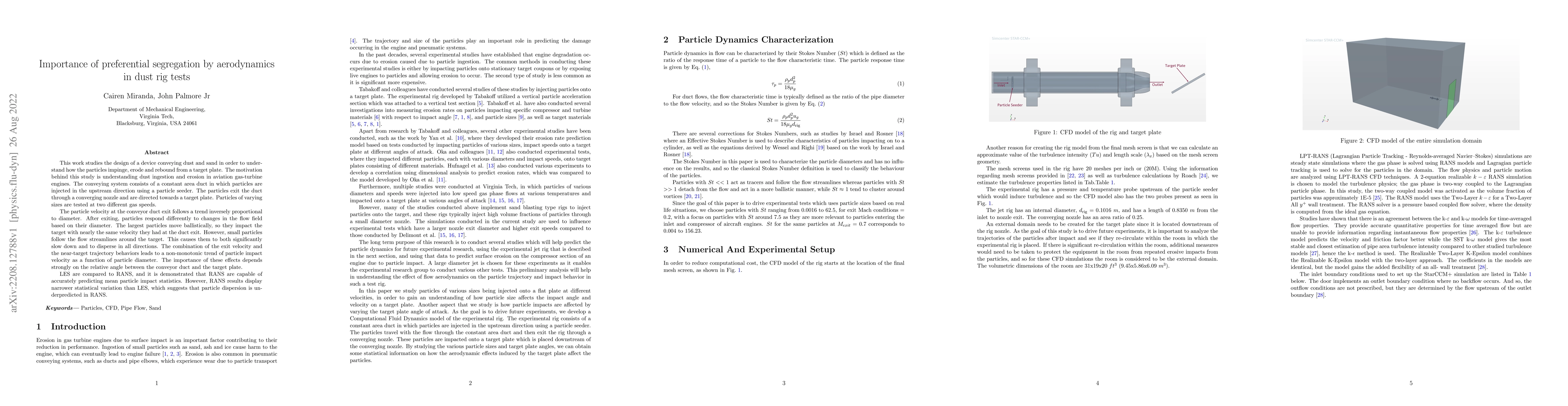 Thumbnail for Importance of preferential segregation by aerodynamics in dust rig tests