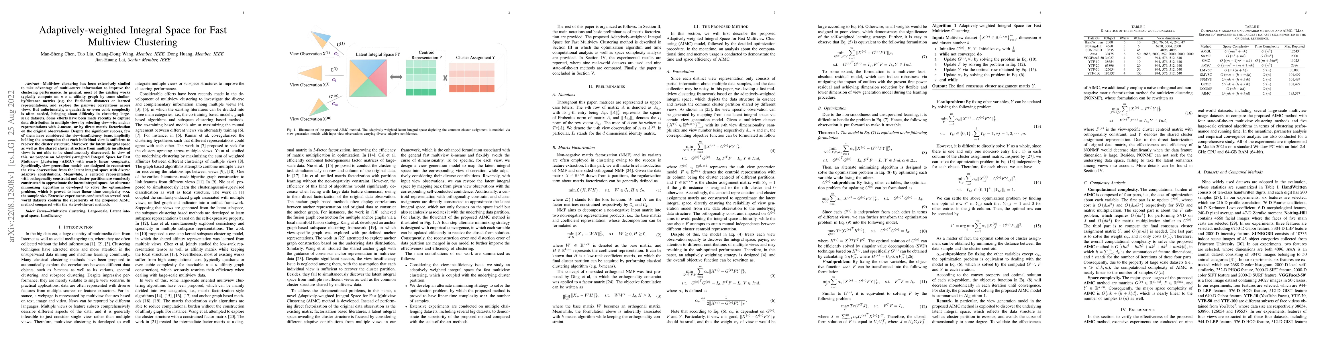 Thumbnail for Adaptively-weighted Integral Space for Fast Multiview Clustering