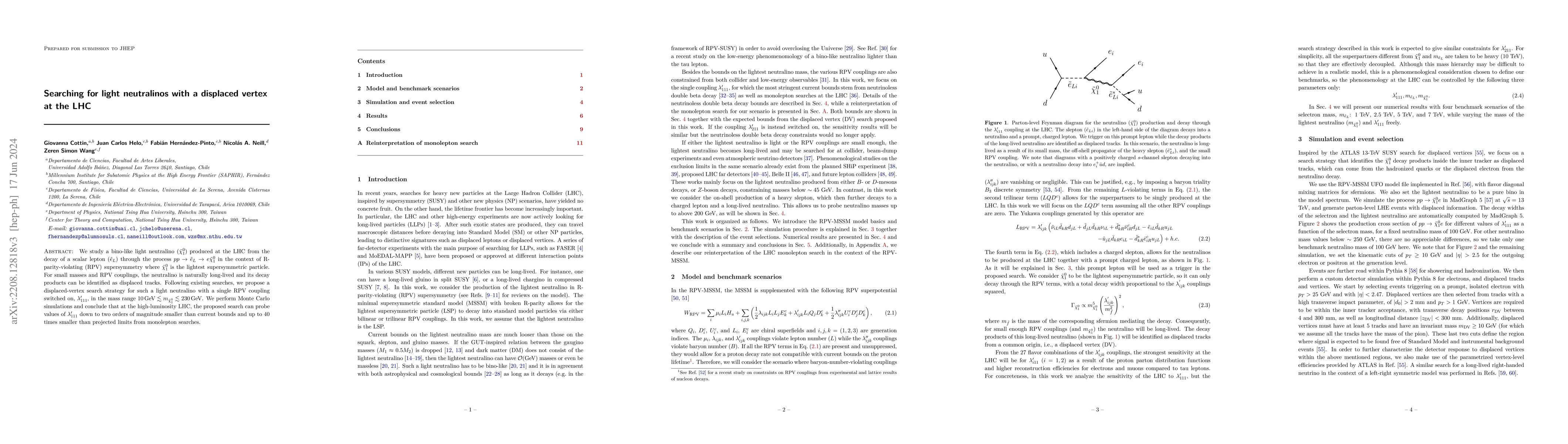 Thumbnail for Searching for light neutralinos with a displaced vertex at the LHC
