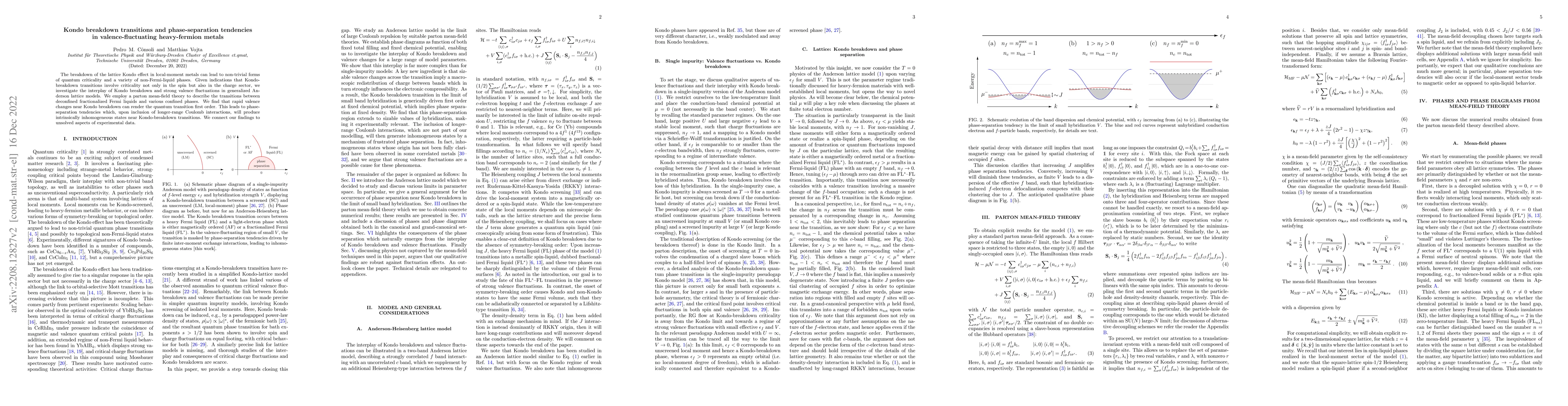 Thumbnail for Kondo breakdown transitions and phase-separation tendencies in
  valence-fluctuating heavy-fermion materials