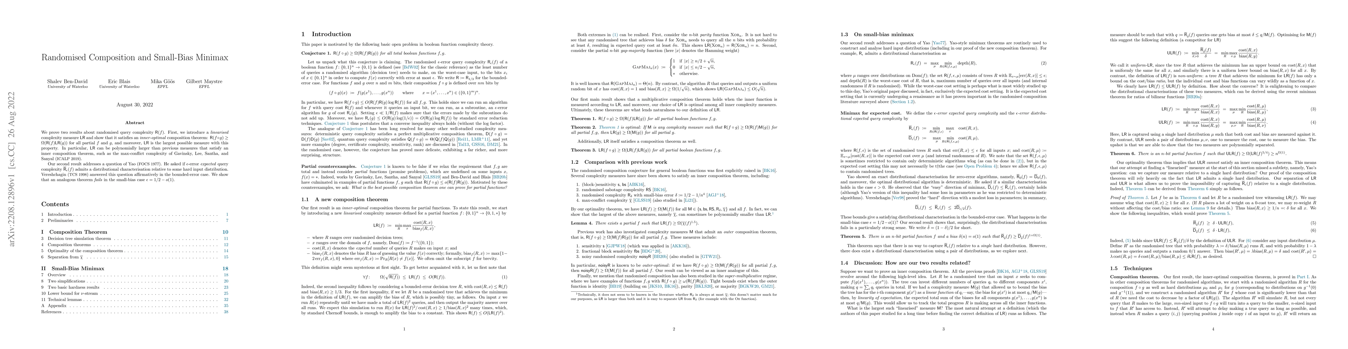 Thumbnail for Randomised Composition and Small-Bias Minimax