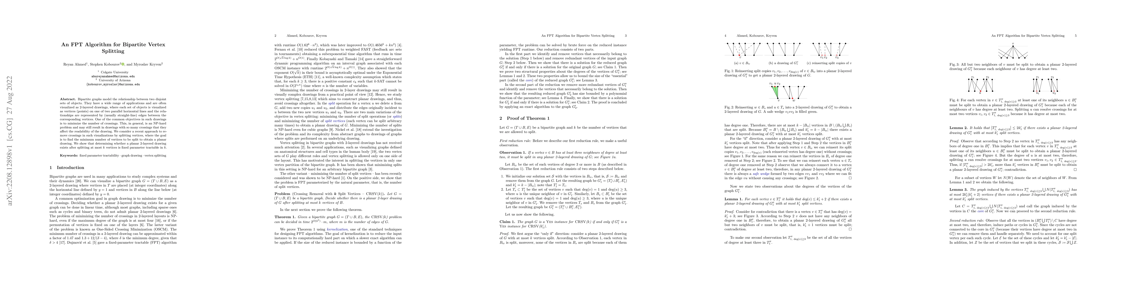 Thumbnail for An FPT Algorithm for Bipartite Vertex Splitting