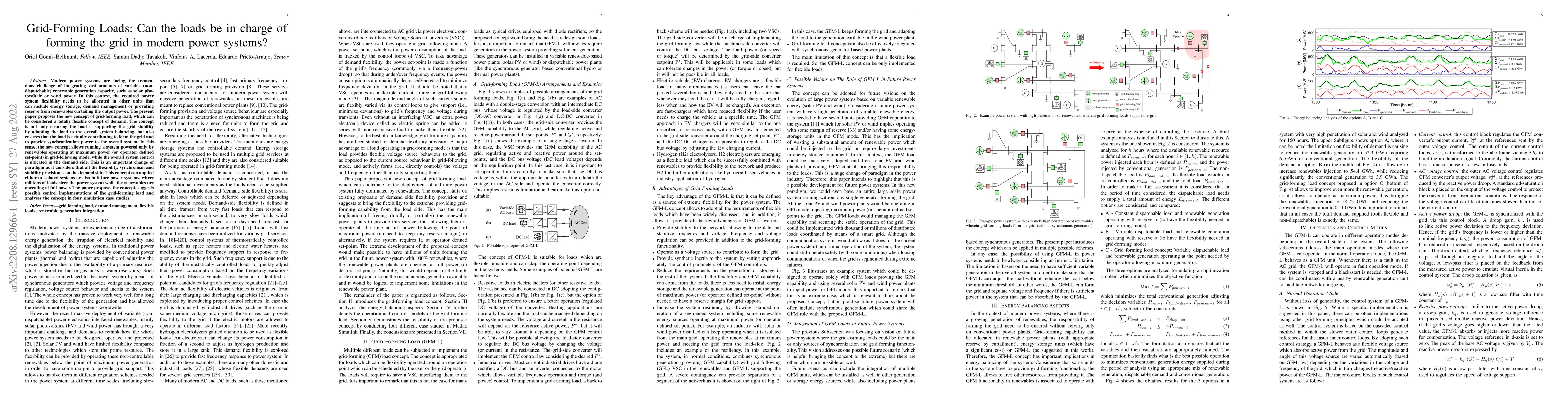 Thumbnail for Grid-Forming Loads: Can the loads be in charge of forming the grid in
  modern power systems?
