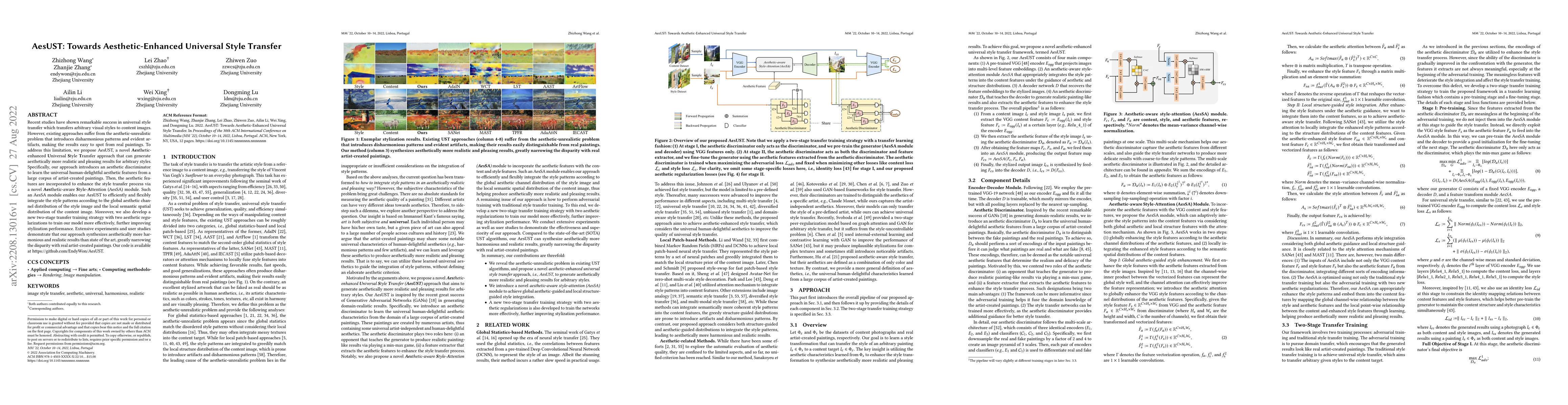 Thumbnail for AesUST: Towards Aesthetic-Enhanced Universal Style Transfer