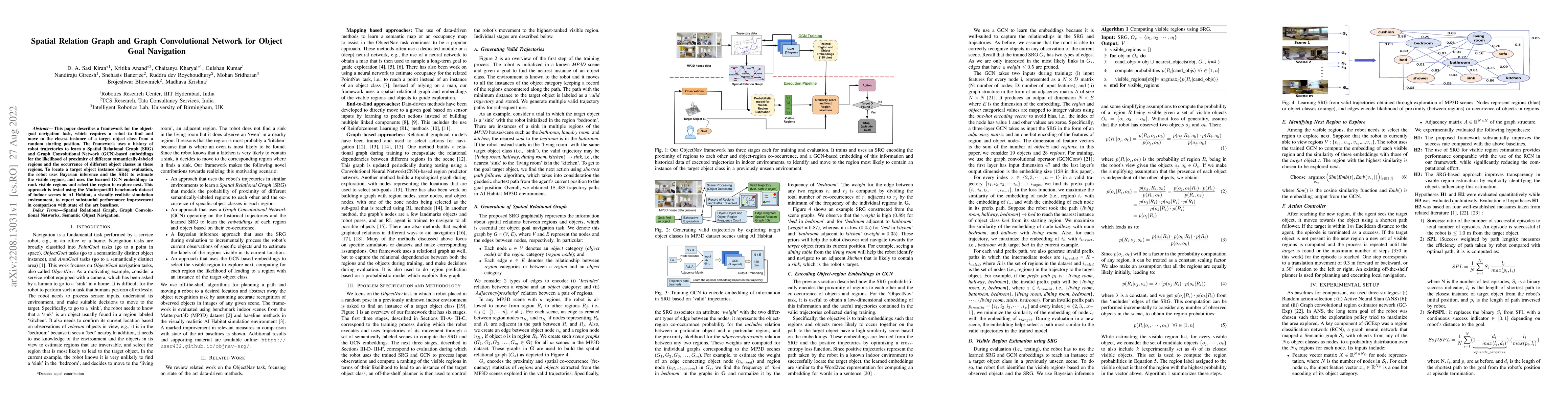 Thumbnail for Spatial Relation Graph and Graph Convolutional Network for Object Goal
  Navigation