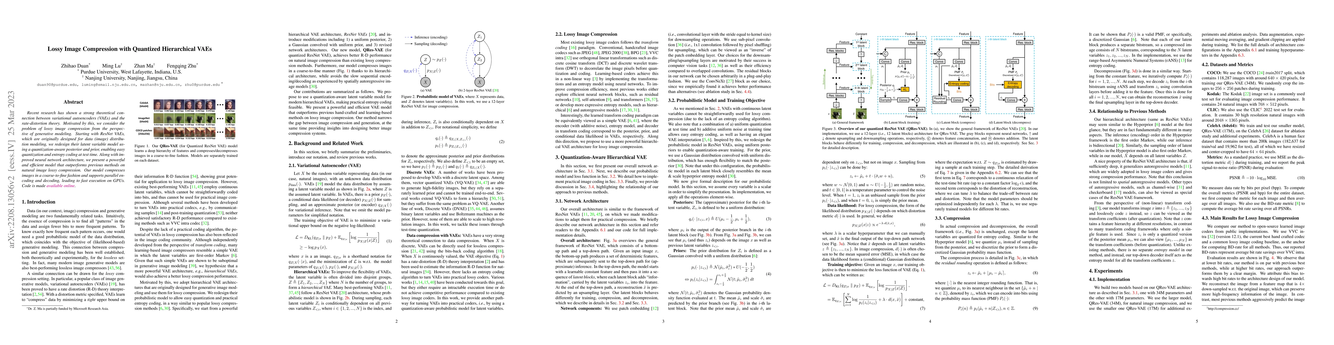 Thumbnail for Lossy Image Compression with Quantized Hierarchical VAEs