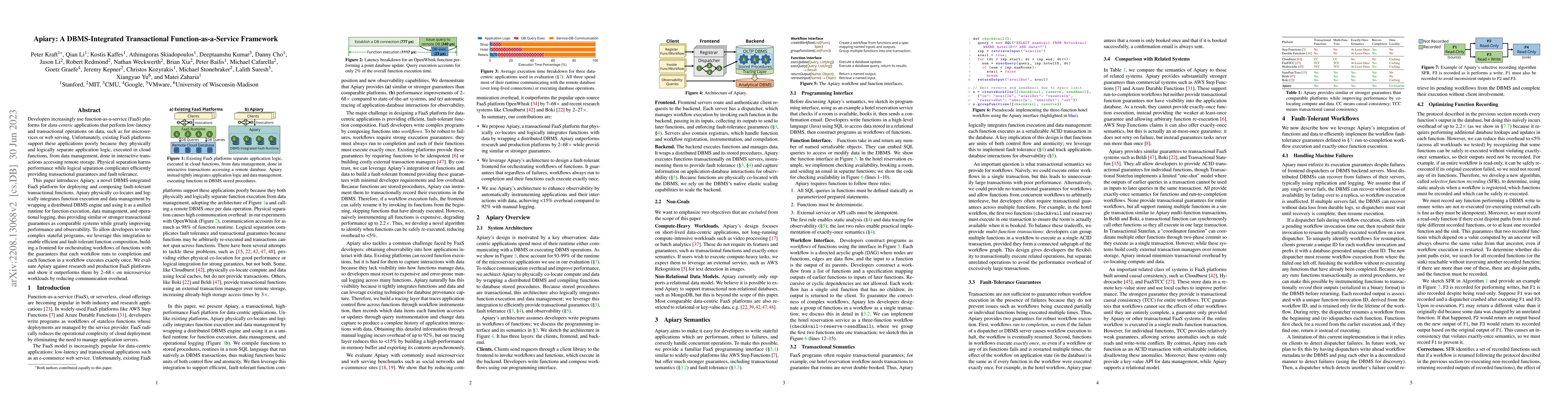 Thumbnail for Apiary: A DBMS-Integrated Transactional Function-as-a-Service Framework