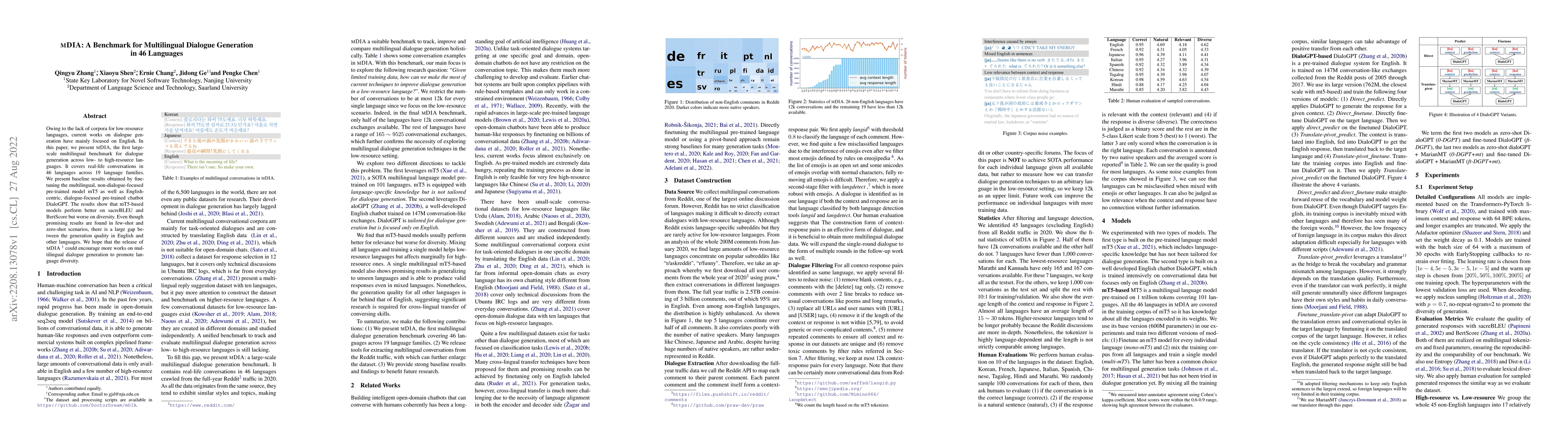 Thumbnail for MDIA: A Benchmark for Multilingual Dialogue Generation in 46 Languages