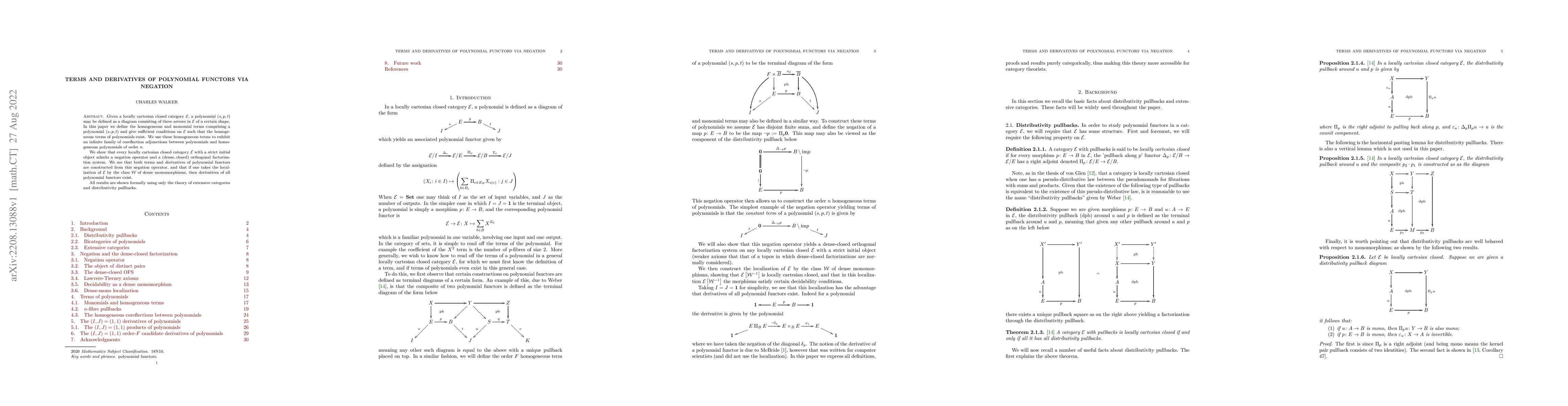 Thumbnail for Terms and derivatives of polynomial functors via negation