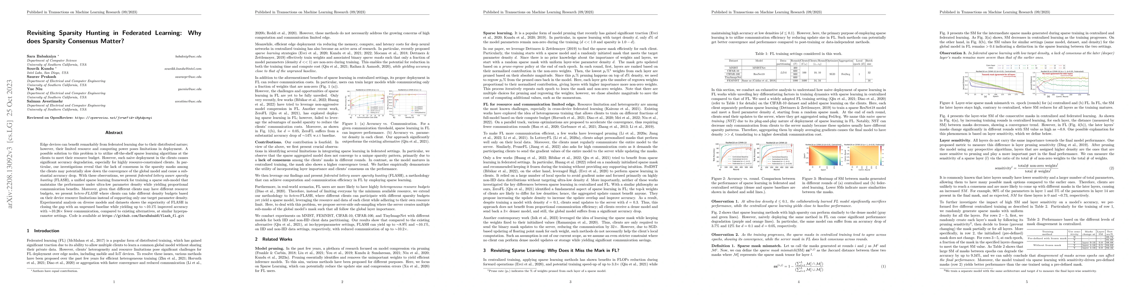 Thumbnail for Lottery Aware Sparsity Hunting: Enabling Federated Learning on
  Resource-Limited Edge