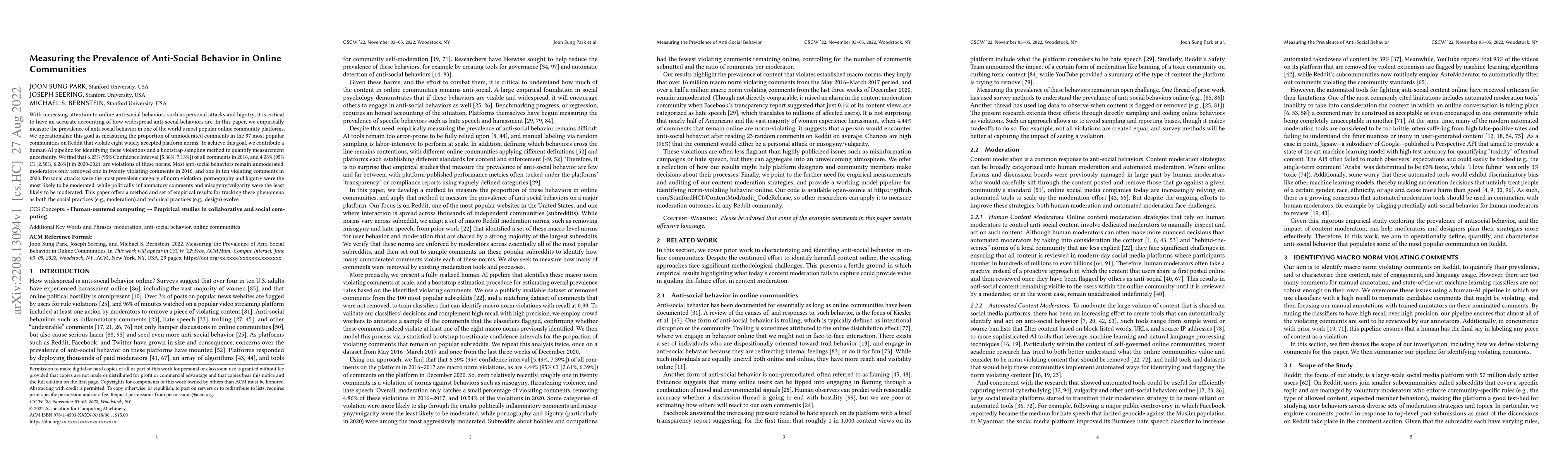 Thumbnail for Measuring the Prevalence of Anti-Social Behavior in Online Communities