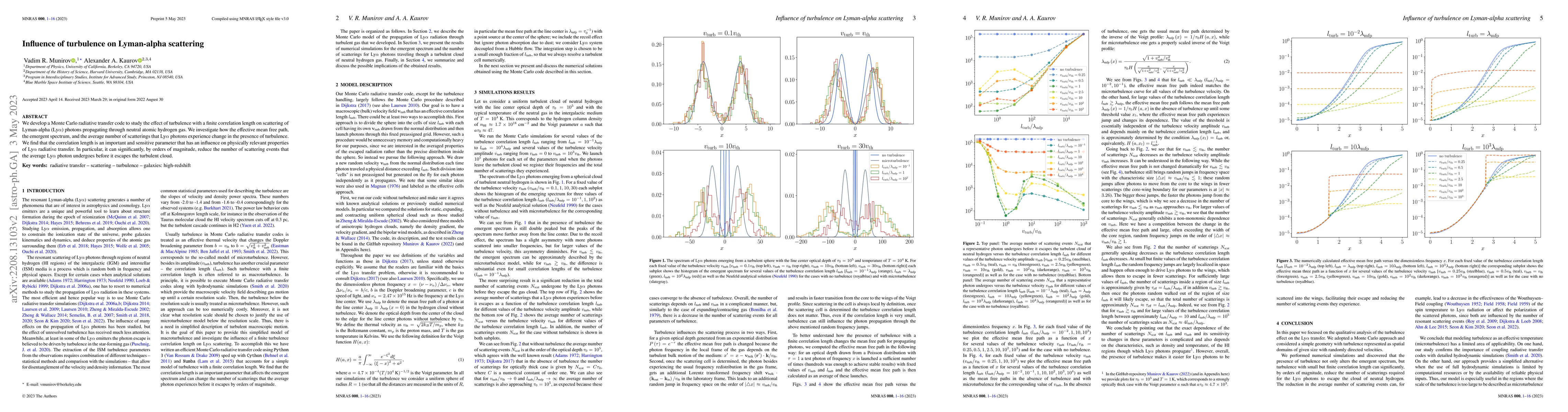 Thumbnail for Influence of turbulence on Lyman-alpha scattering