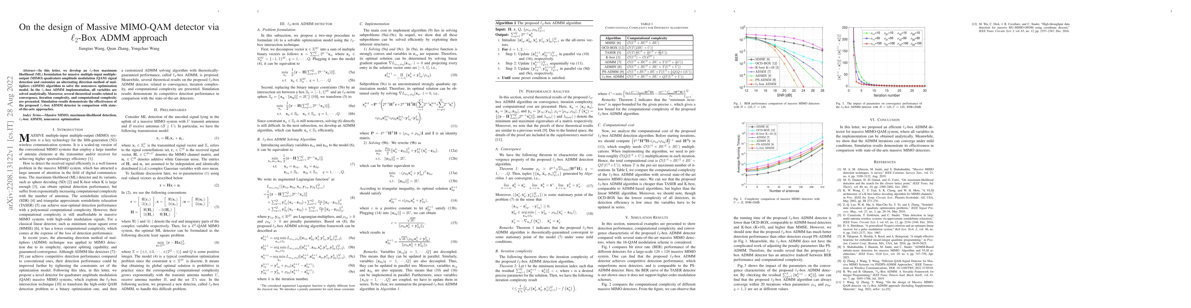 Thumbnail for On the design of Massive MIMO-QAM detector via $\ell_2$-Box ADMM
  approach