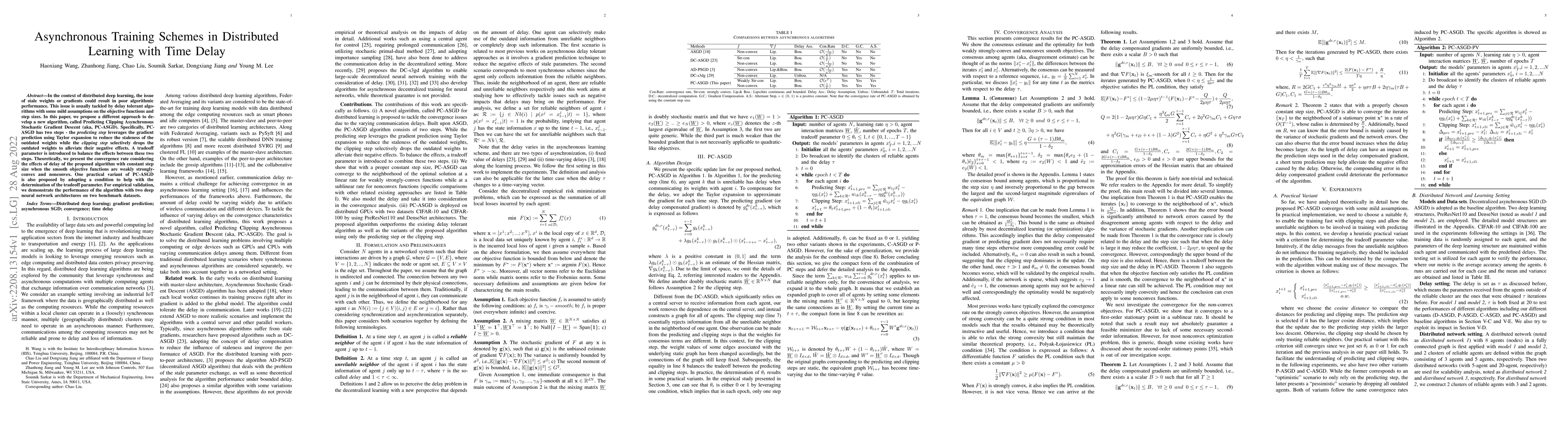 Thumbnail for Asynchronous Training Schemes in Distributed Learning with Time Delay