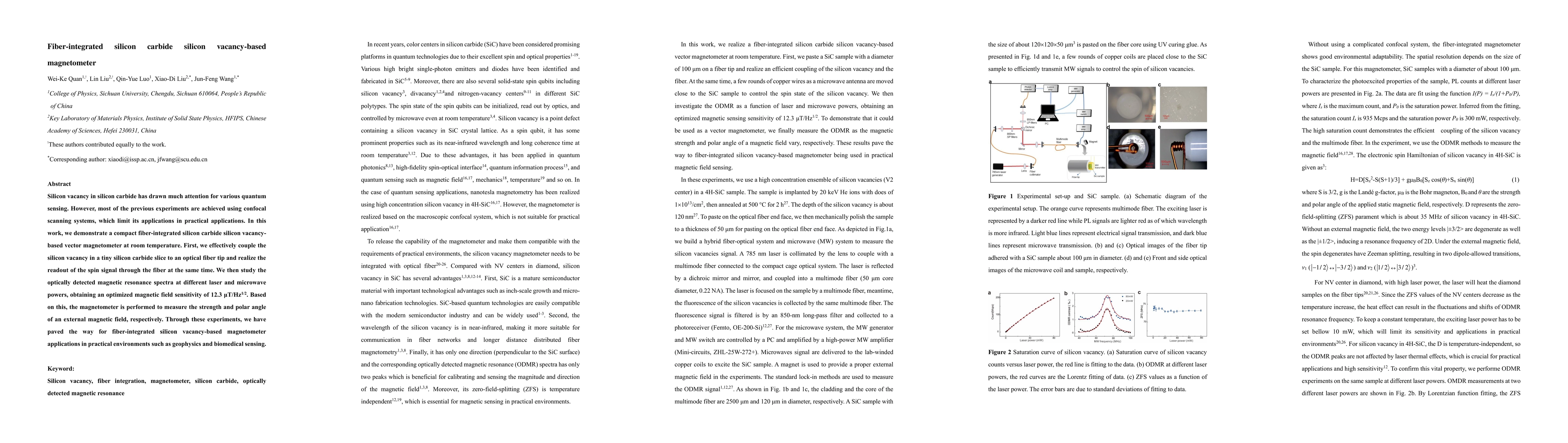 Thumbnail for Fiber-integrated silicon carbide silicon vacancy-based magnetometer