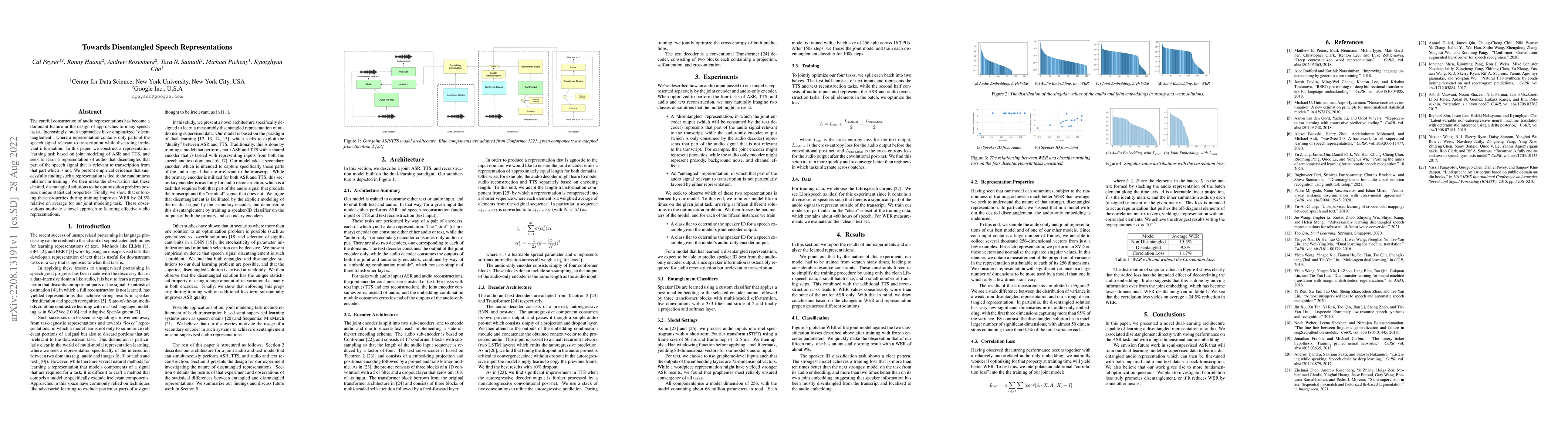 Thumbnail for Towards Disentangled Speech Representations