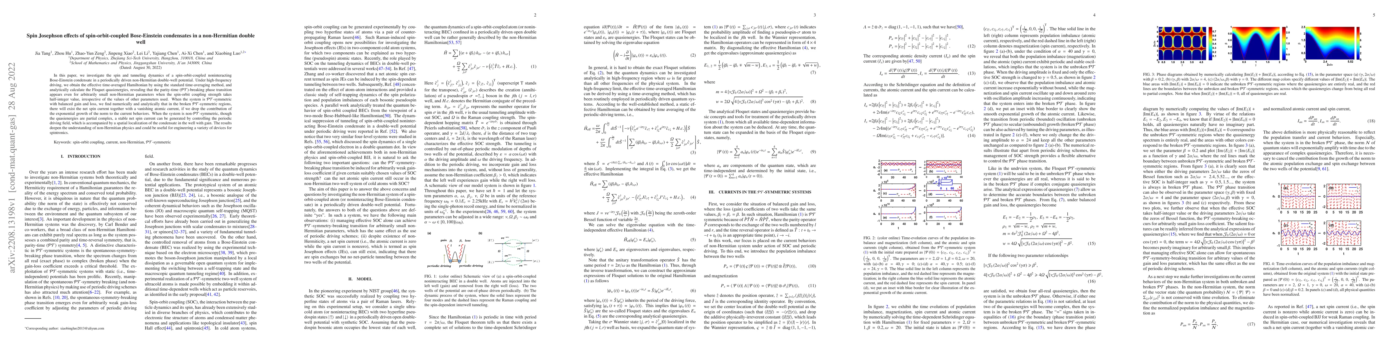 Thumbnail for Spin Josephson effects of spin-orbit-coupled Bose-Einstein condensates
  in a non-Hermitian double well