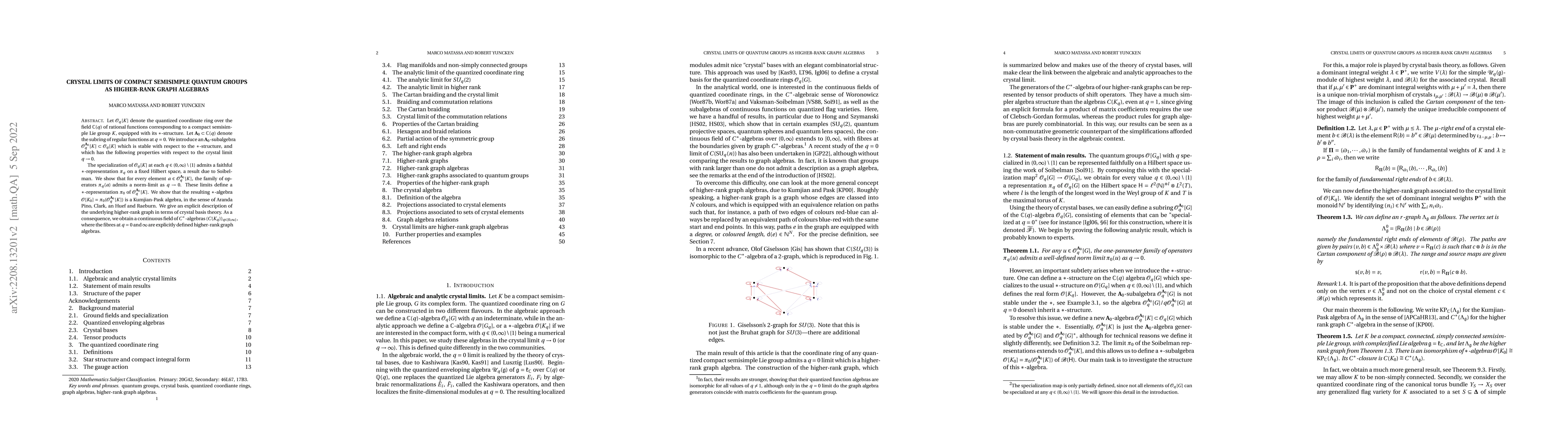 Thumbnail for Crystal limits of compact semisimple quantum groups as higher-rank graph
  algebras