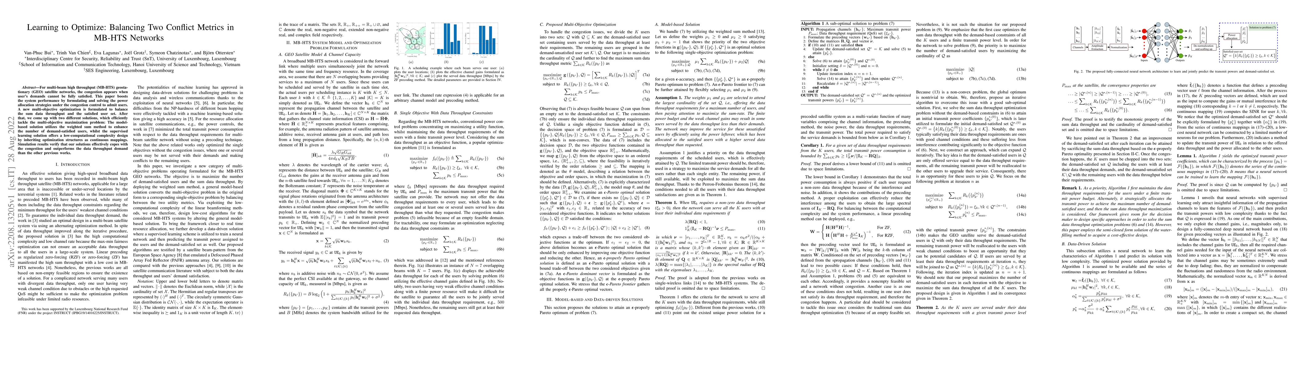 Thumbnail for Learning to Optimize: Balancing Two Conflict Metrics in MB-HTS Networks