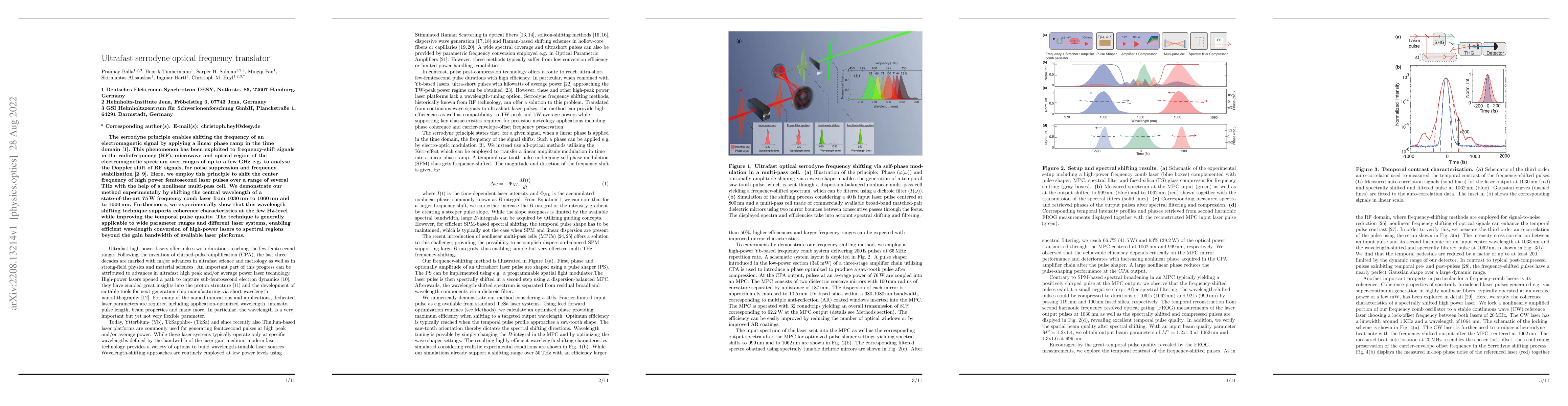Thumbnail for Ultrafast serrodyne optical frequency translator