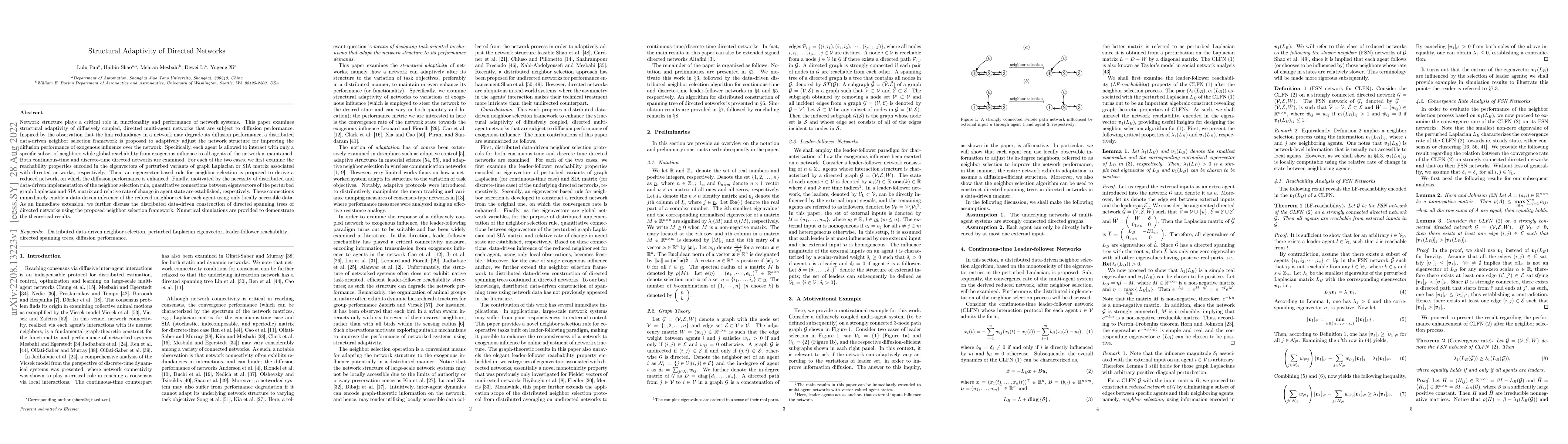 Thumbnail for Structural Adaptivity of Directed Networks
