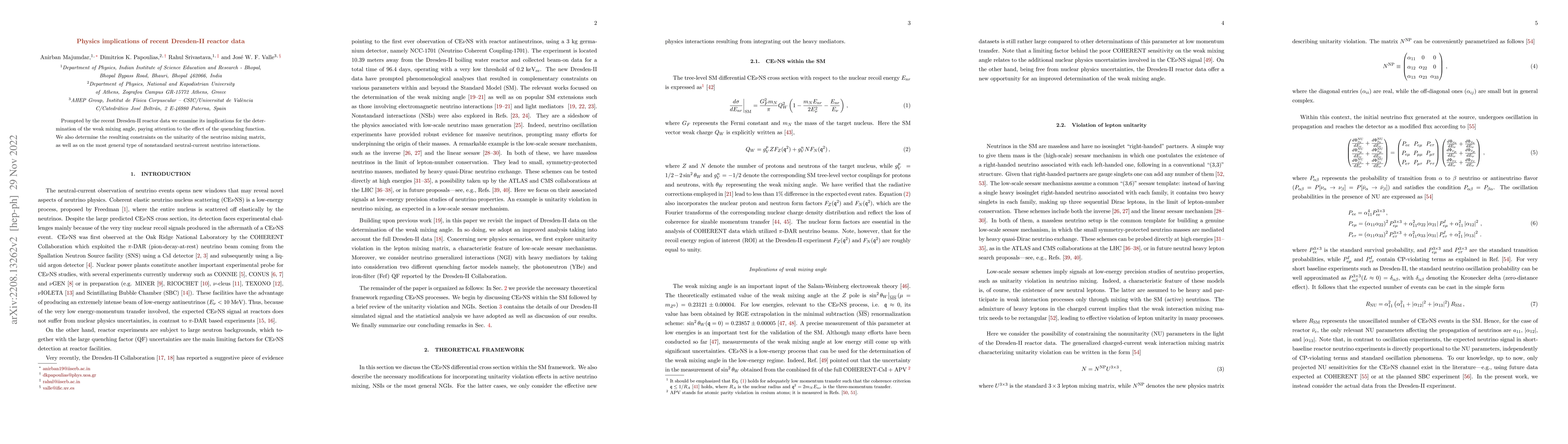 Thumbnail for Physics implications of recent Dresden-II reactor data