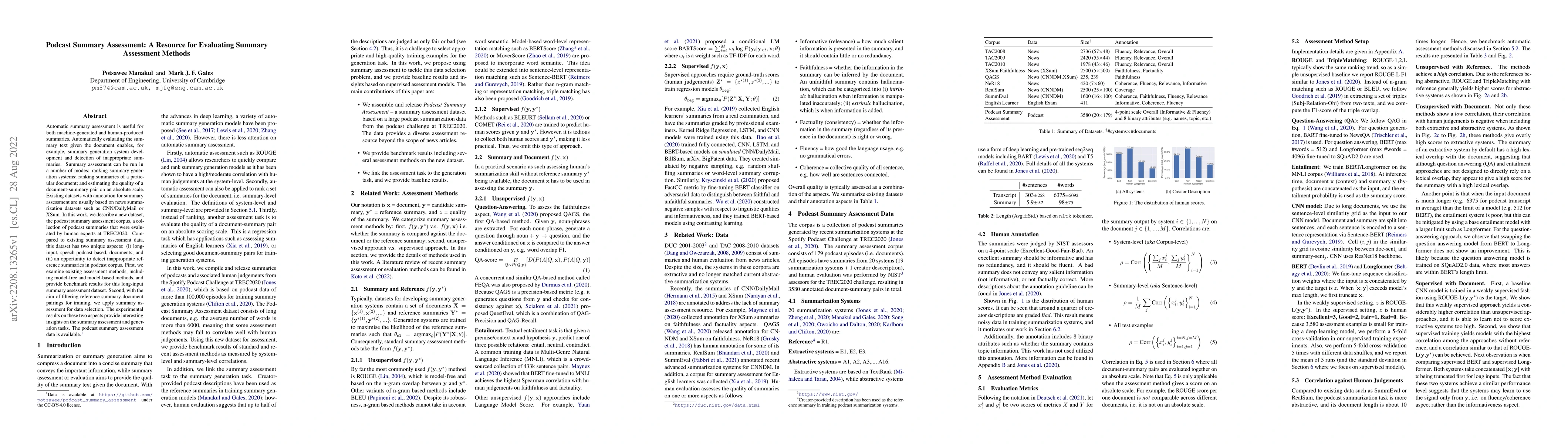 Thumbnail for Podcast Summary Assessment: A Resource for Evaluating Summary Assessment
  Methods