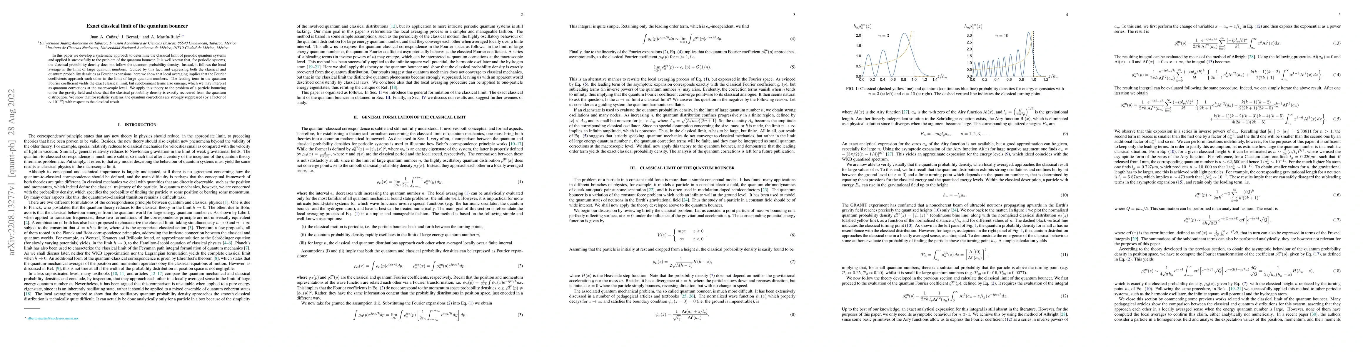 Thumbnail for Exact classical limit of the quantum bouncer