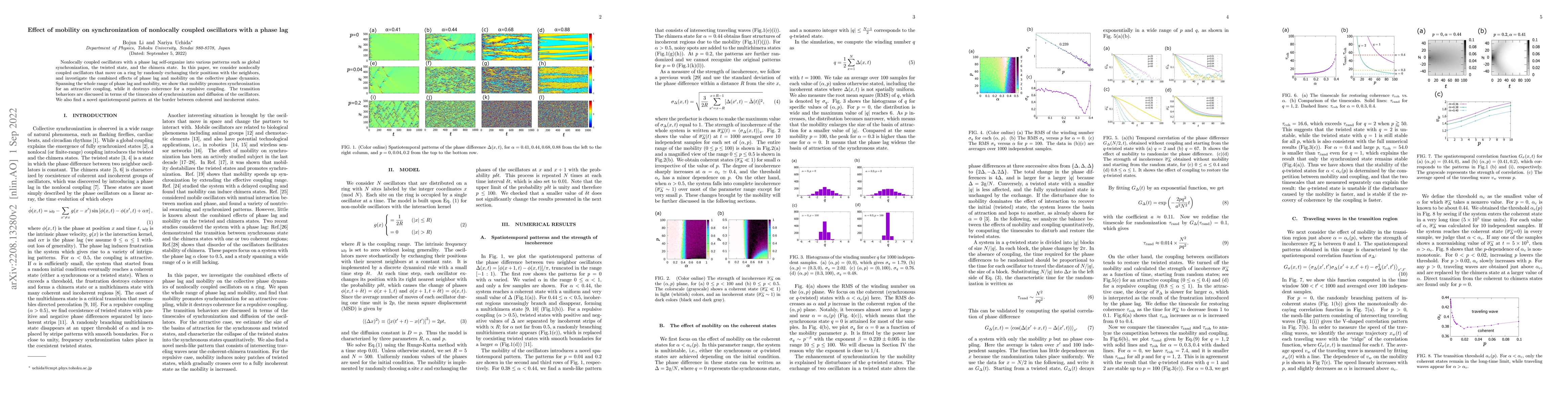 Thumbnail for Effect of mobility on synchronization of nonlocally coupled oscillators
  with a phase lag