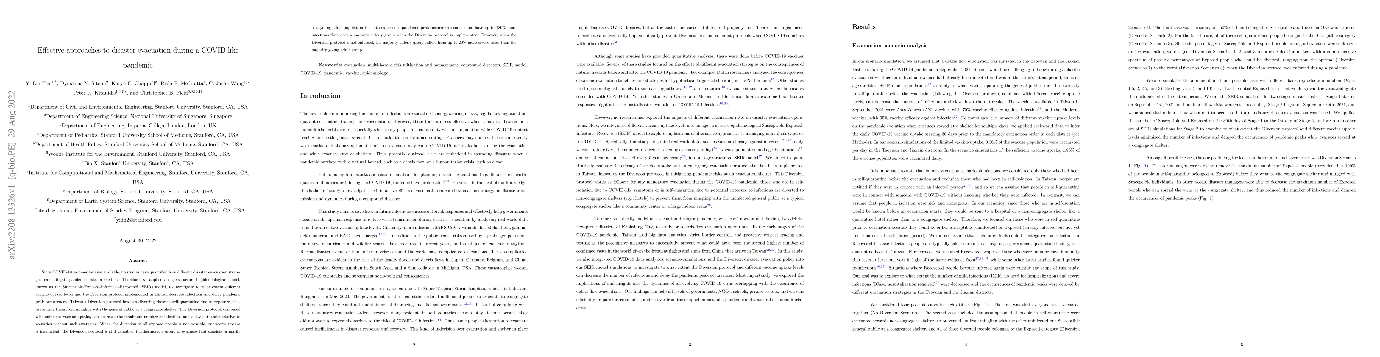Thumbnail for Effective approaches to disaster evacuation during a COVID-like pandemic