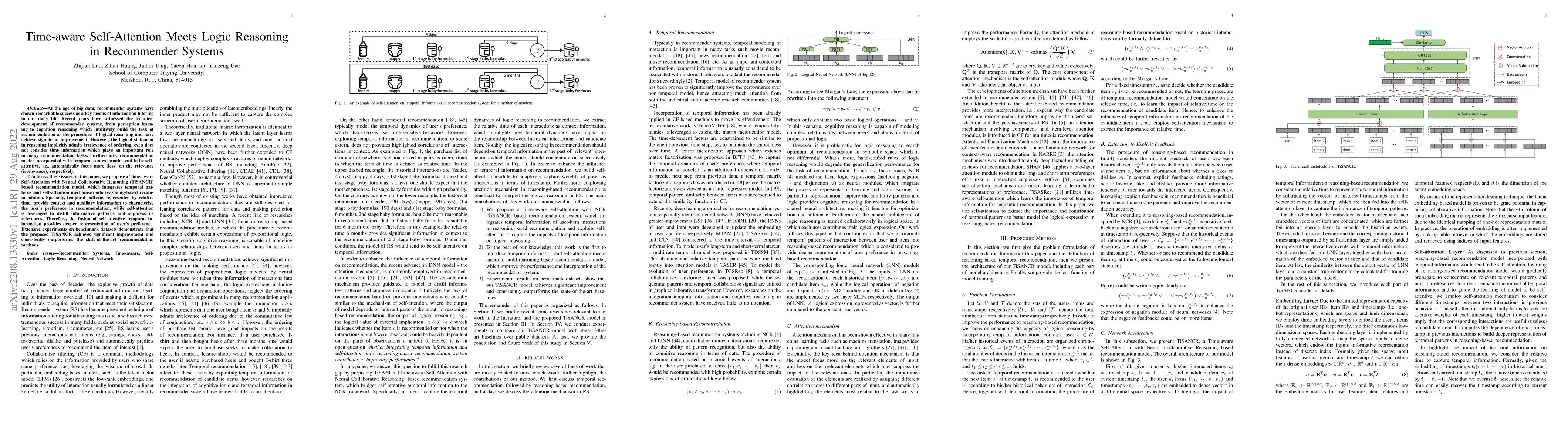 Thumbnail for Time-aware Self-Attention Meets Logic Reasoning in Recommender Systems