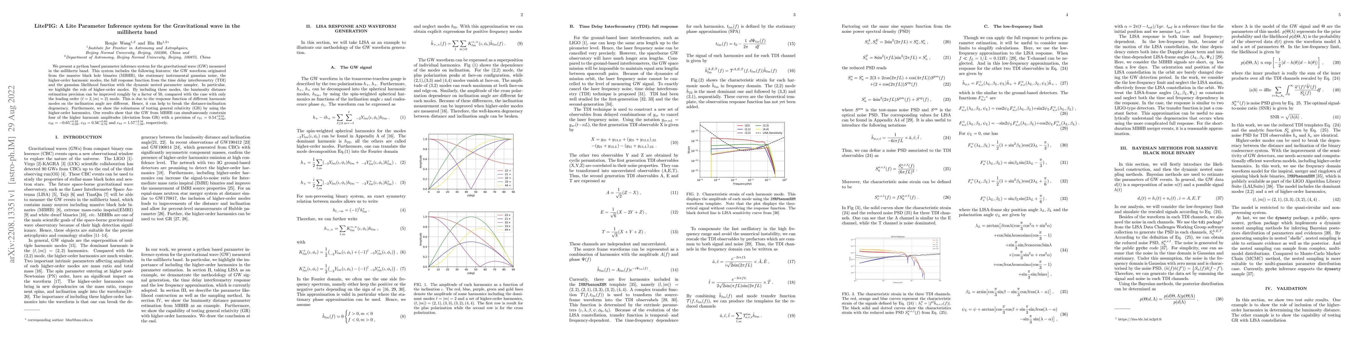 Thumbnail for LitePIG: A Lite Parameter Inference system for the Gravitational wave in
  the millihertz band